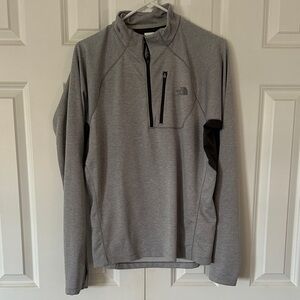 The North Face Light Gray Half-Zip Jacket